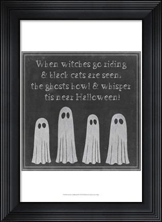 Framed Spooky Chalkboard II Print