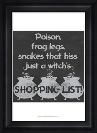 Framed Spooky Chalkboard III Print