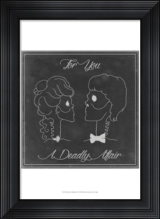 Framed Spooky Chalkboard IV Print
