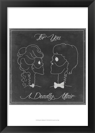 Framed Spooky Chalkboard IV Print