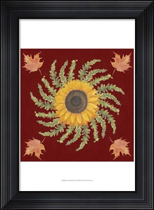 Framed Autumn Floral I Print