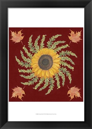 Framed Autumn Floral I Print