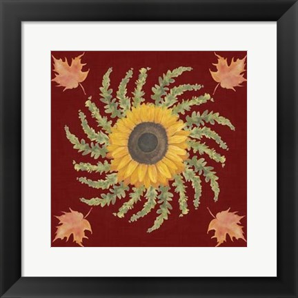 Framed Autumn Floral I Print