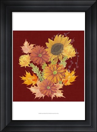 Framed Autumn Floral II Print