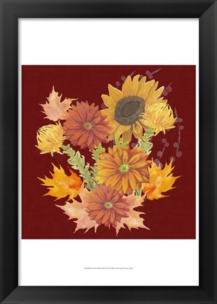 Framed Autumn Floral II Print