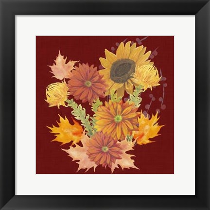 Framed Autumn Floral II Print