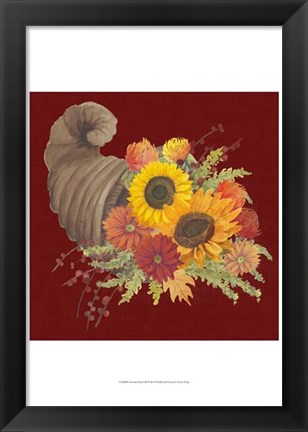 Framed Autumn Floral III Print