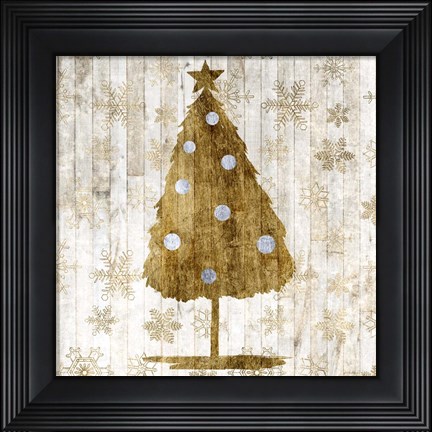 Framed Sophisticated Christmas I Print