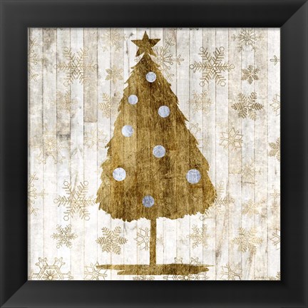 Framed Sophisticated Christmas I Print