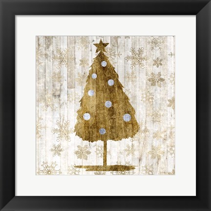 Framed Sophisticated Christmas I Print
