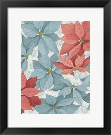Framed Christmas Poinsettia I Print