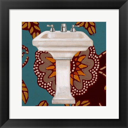 Framed Spice Bathroom III Print