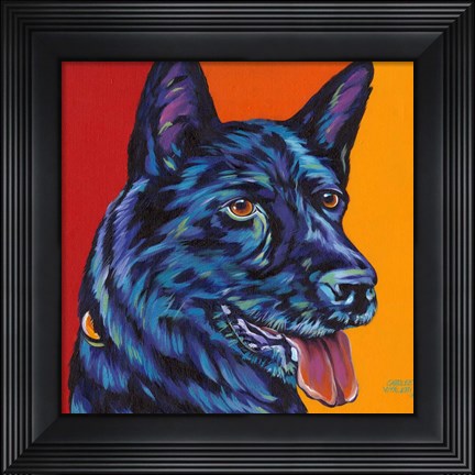 Framed Dogs in Color I Print