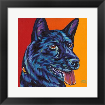 Framed Dogs in Color I Print