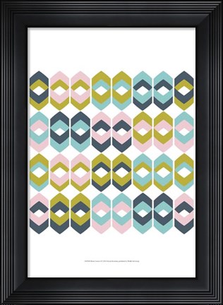Framed Retro Groove I Print