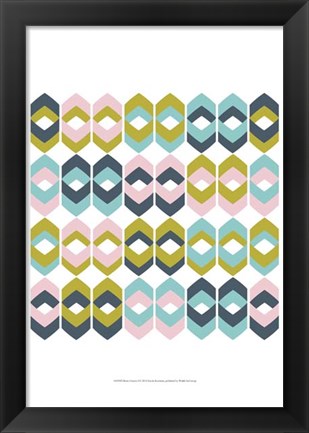 Framed Retro Groove I Print