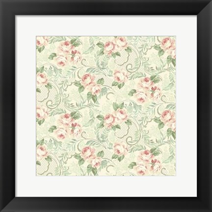 Framed Downton Roses II Print