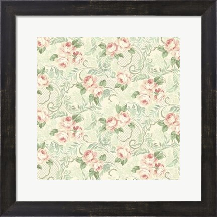 Framed Downton Roses II Print