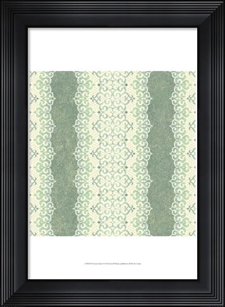 Framed Downton Stripe I Print
