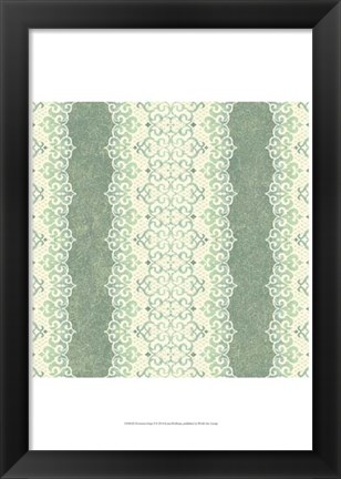Framed Downton Stripe I Print