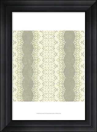 Framed Downton Stripe II Print
