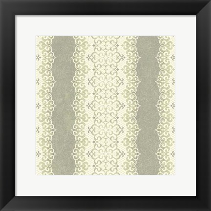 Framed Downton Stripe II Print