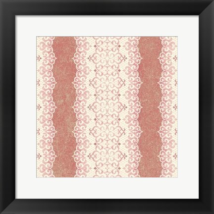 Framed Downton Stripe III Print