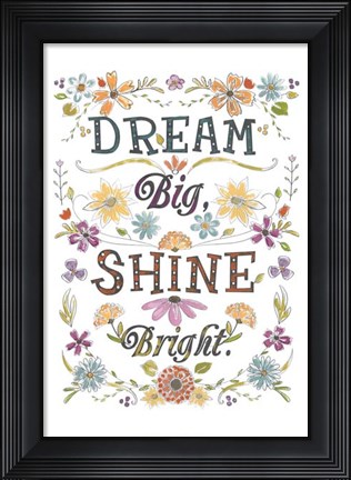 Framed Happy Sentiments I Print