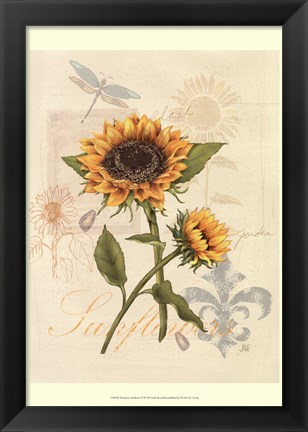 Framed Romantic Sunflower II Print