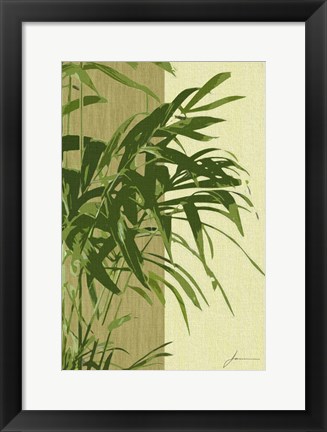 Framed Painted Contrast Leaves I Print