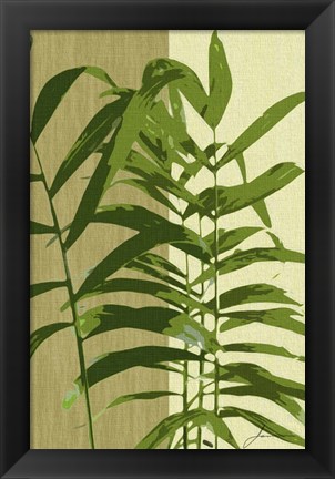 Framed Painted Contrast Leaves II Print