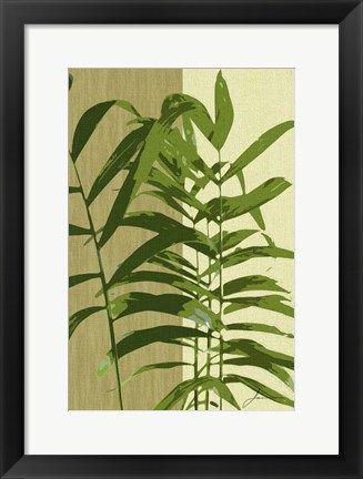 Framed Painted Contrast Leaves II Print