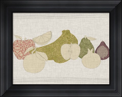 Framed Contour Fruits &amp; Veggies I Print