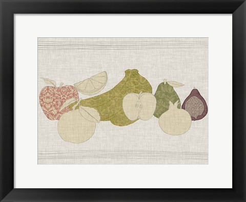 Framed Contour Fruits &amp; Veggies I Print