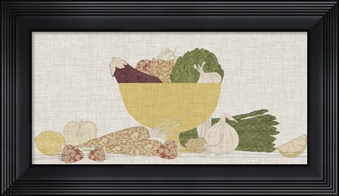 Framed Contour Fruits &amp; Veggies III Print