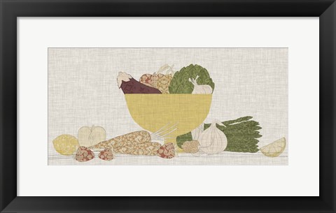 Framed Contour Fruits &amp; Veggies III Print