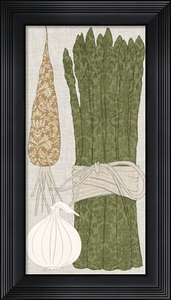 Framed Contour Fruits &amp; Veggies V Print