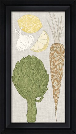 Framed Contour Fruits &amp; Veggies VI Print
