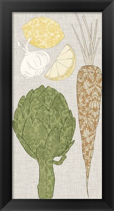 Framed Contour Fruits &amp; Veggies VI Print