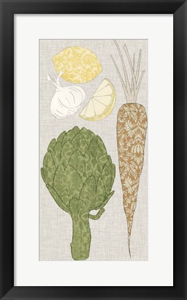 Framed Contour Fruits &amp; Veggies VI Print