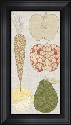 Framed Contour Fruits &amp; Veggies VII Print