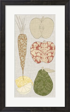 Framed Contour Fruits &amp; Veggies VII Print