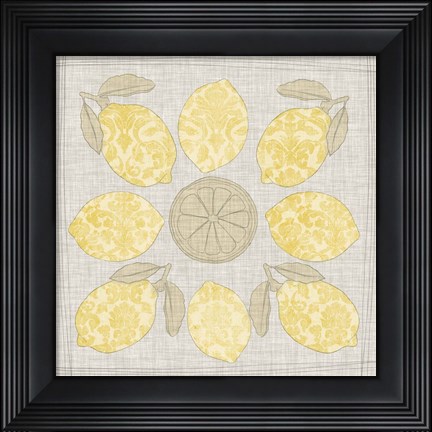 Framed Contour Fruits &amp; Veggies X Print