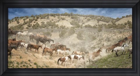 Framed Moving the Herd Print