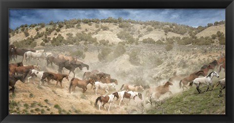 Framed Moving the Herd Print