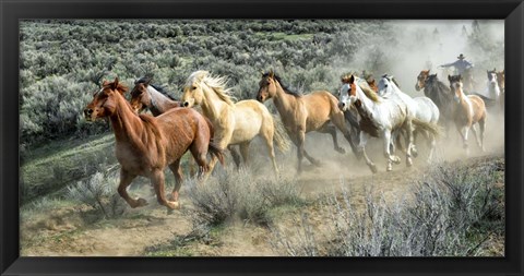 Framed Stampede I Print