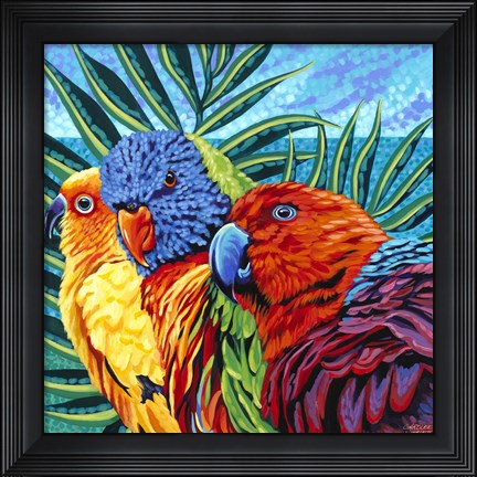 Framed Birds in Paradise I Print