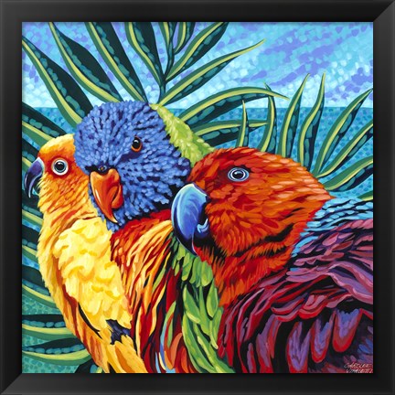 Framed Birds in Paradise I Print
