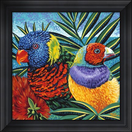 Framed Birds in Paradise II Print