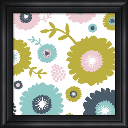 Framed Garden Floral I Print